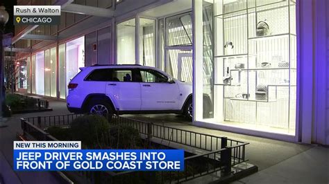 camaro crashes into dior store|Car crashes into Dior store on Rush Street in Gold Coast area.